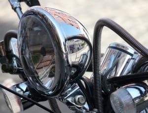 silver motorcycle headlight thumbnail