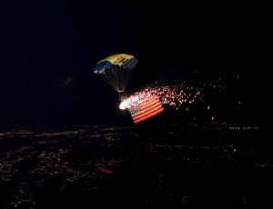 u.s.a flag and blue and yellow parachute thumbnail