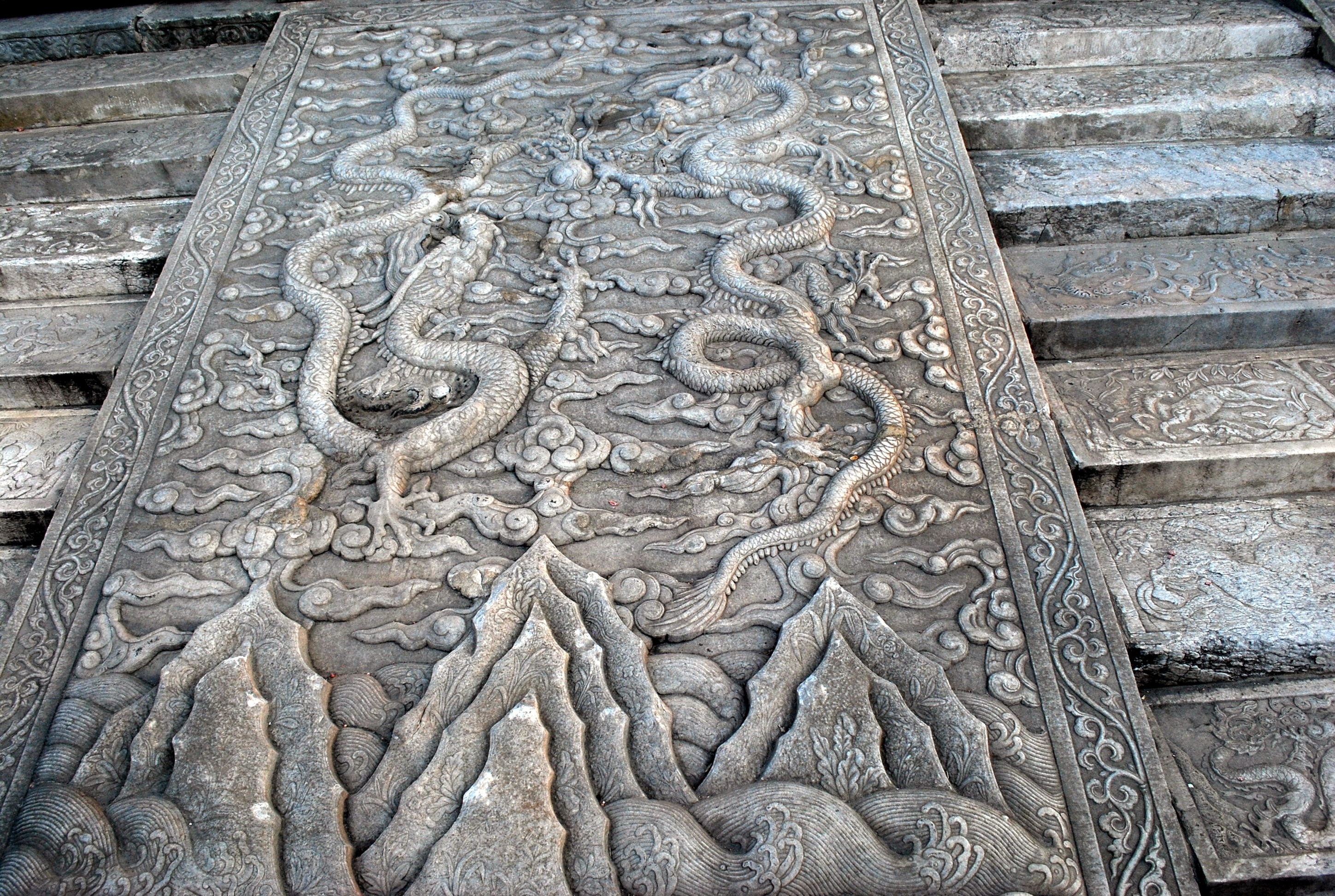 gray snake engraved decor