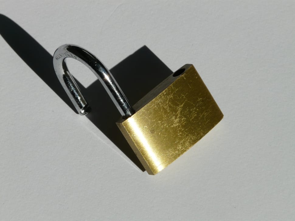brass and silver padlock preview