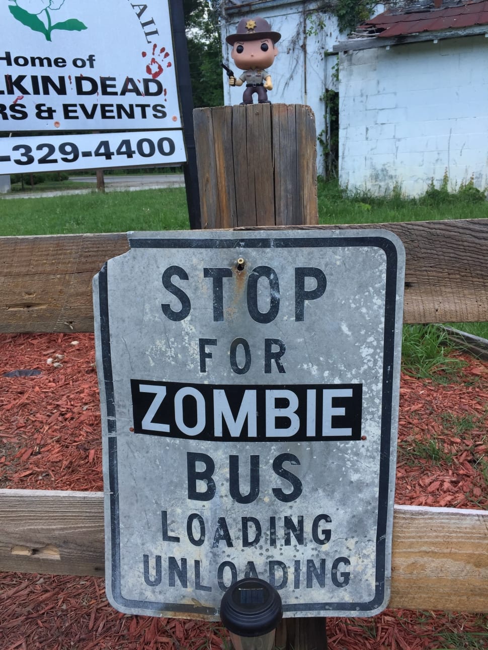 stop for zombie bus loading unloading signage preview