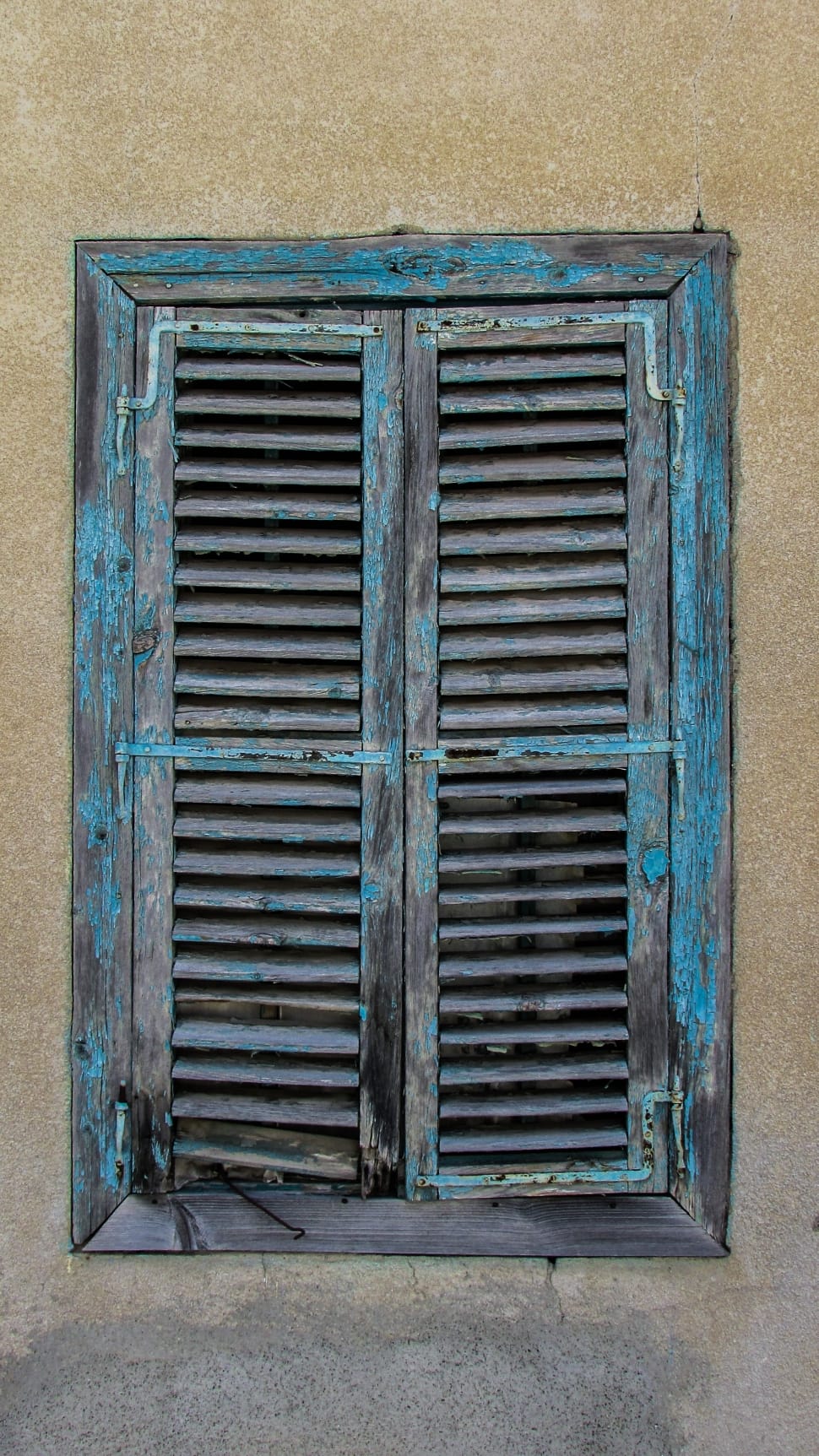 blue and grey wooden louvered window panel preview
