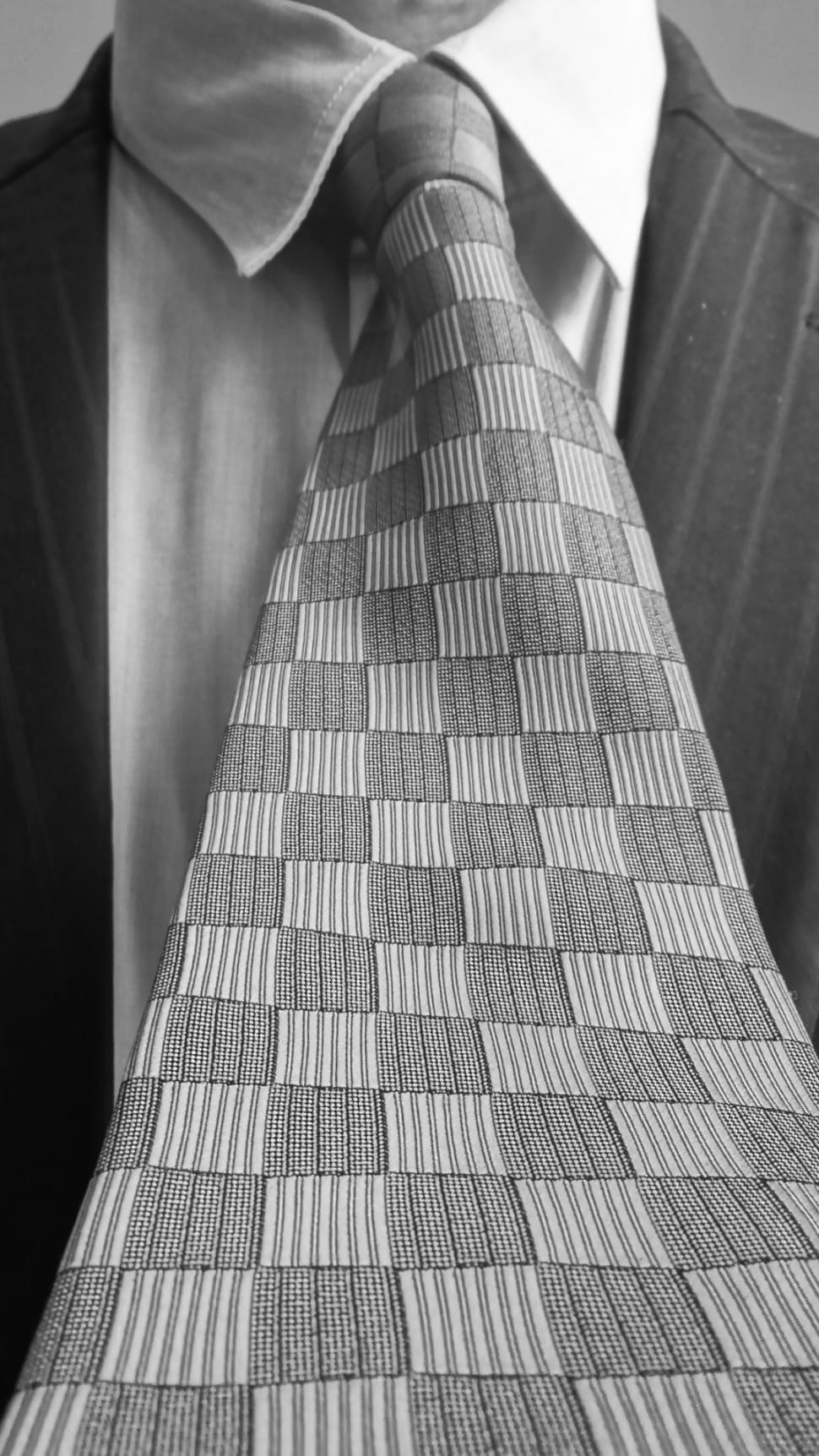 necktie in grayscale preview