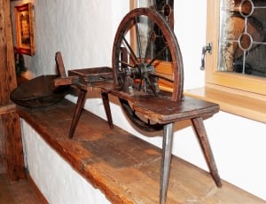 brown wooden carriage wheel thumbnail