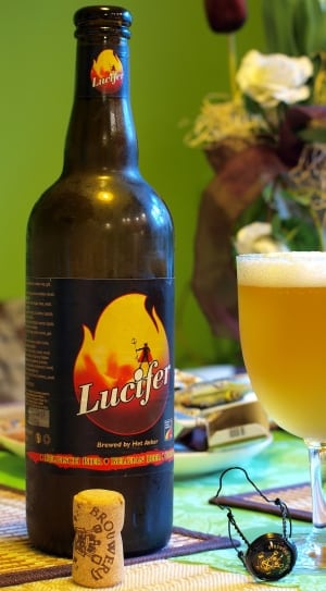 lucifer brewed by hert and clear long stem drinking glass thumbnail
