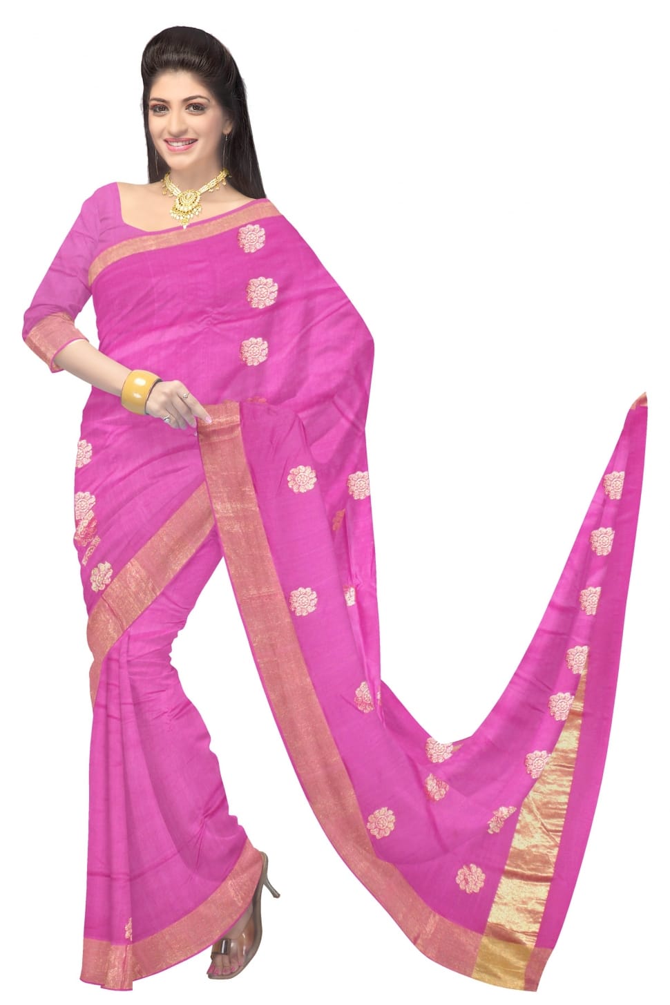 women's pink sari preview