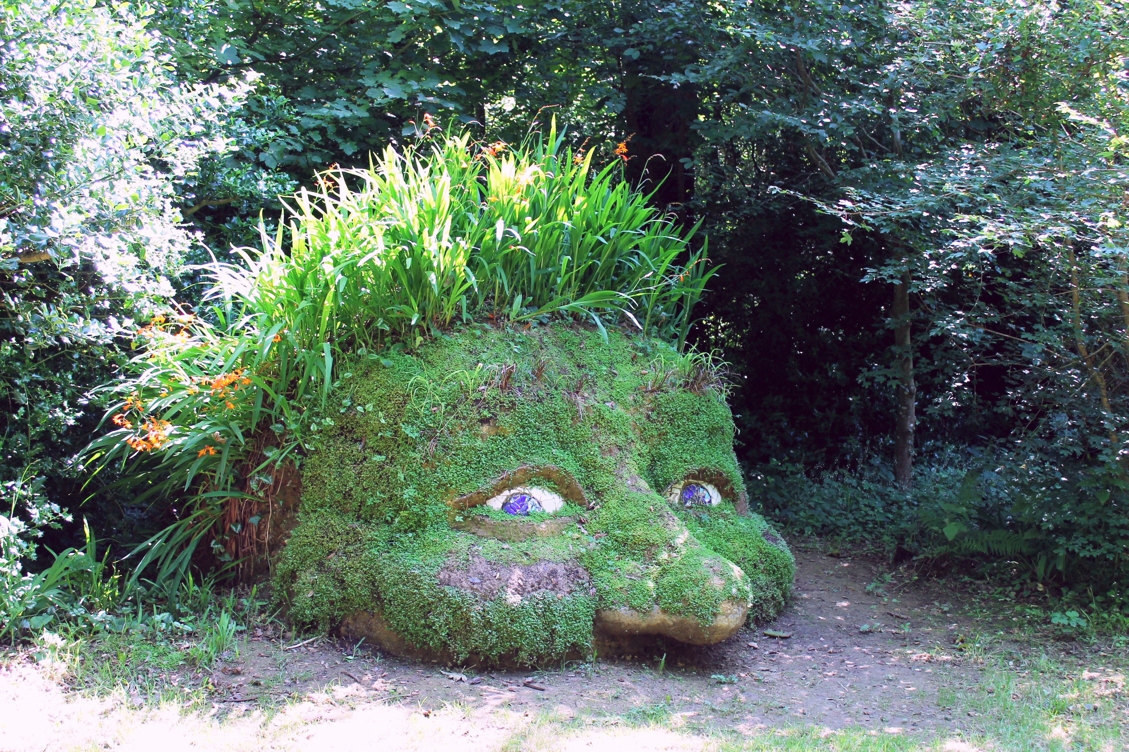green moss garden decor