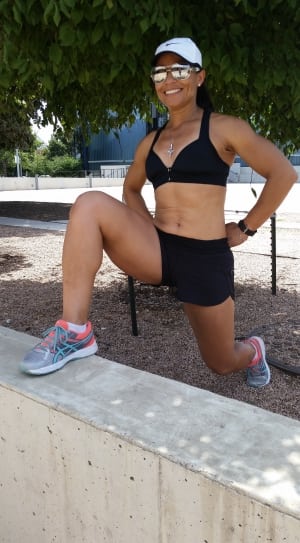 women's black sports bra and boxer shorts set thumbnail
