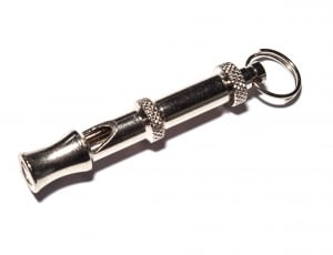silver whistle keychain thumbnail