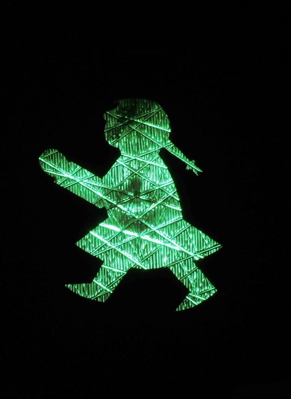 girl cutout with green background preview