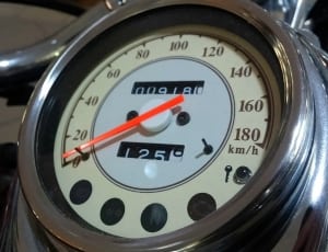 stainless steel round analog speedometer thumbnail
