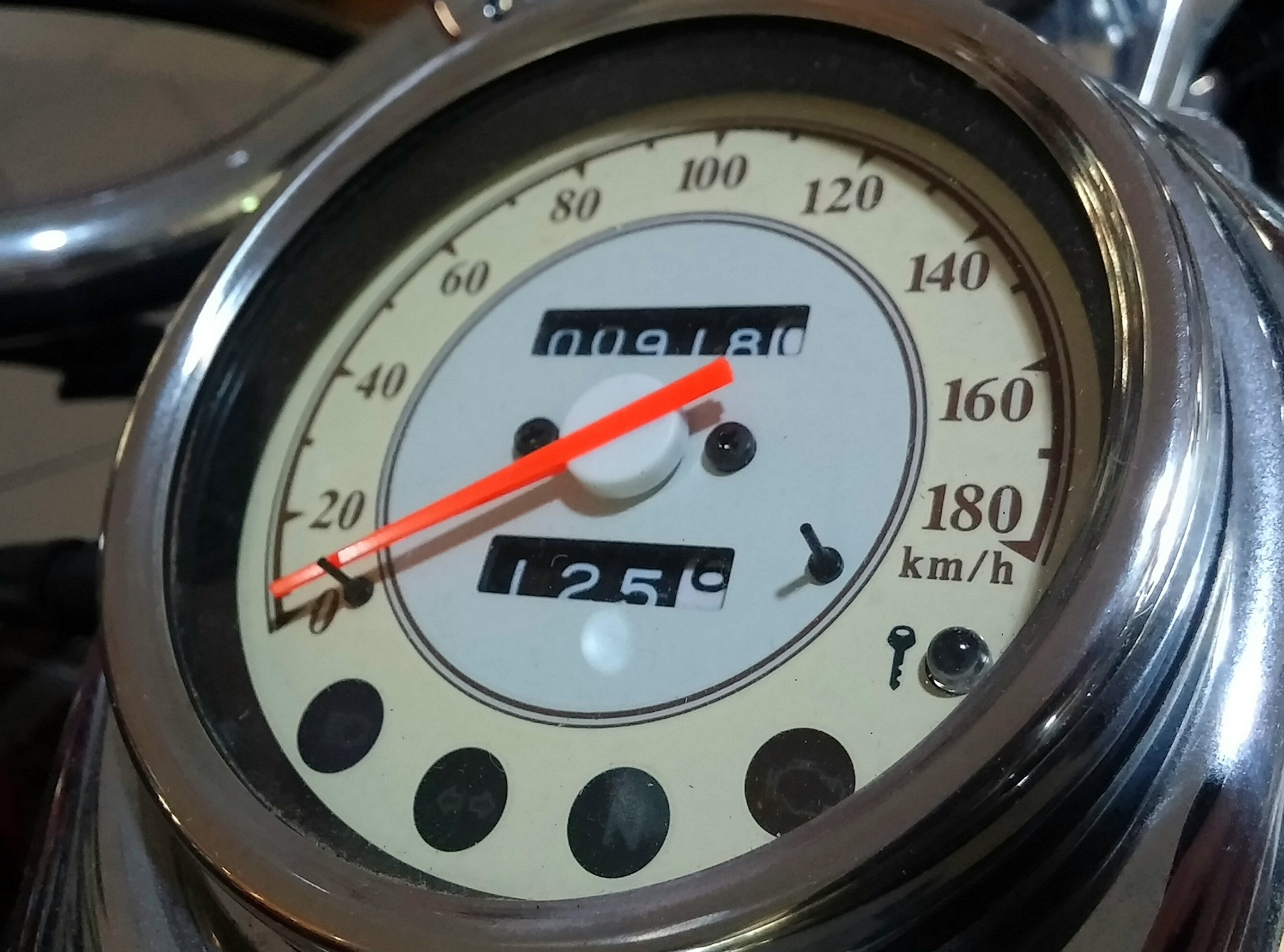 stainless steel round analog speedometer