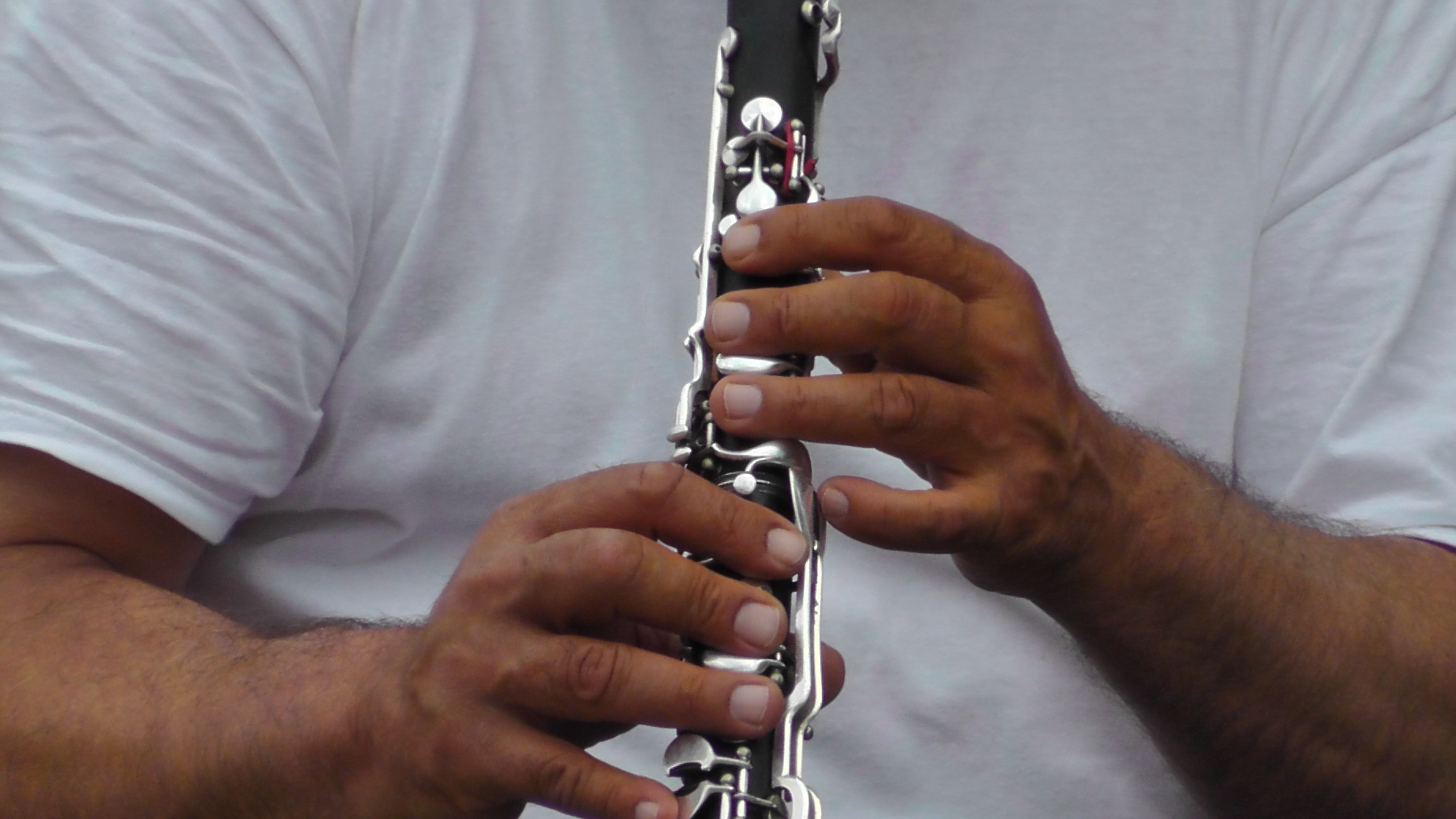 person playing clarinet