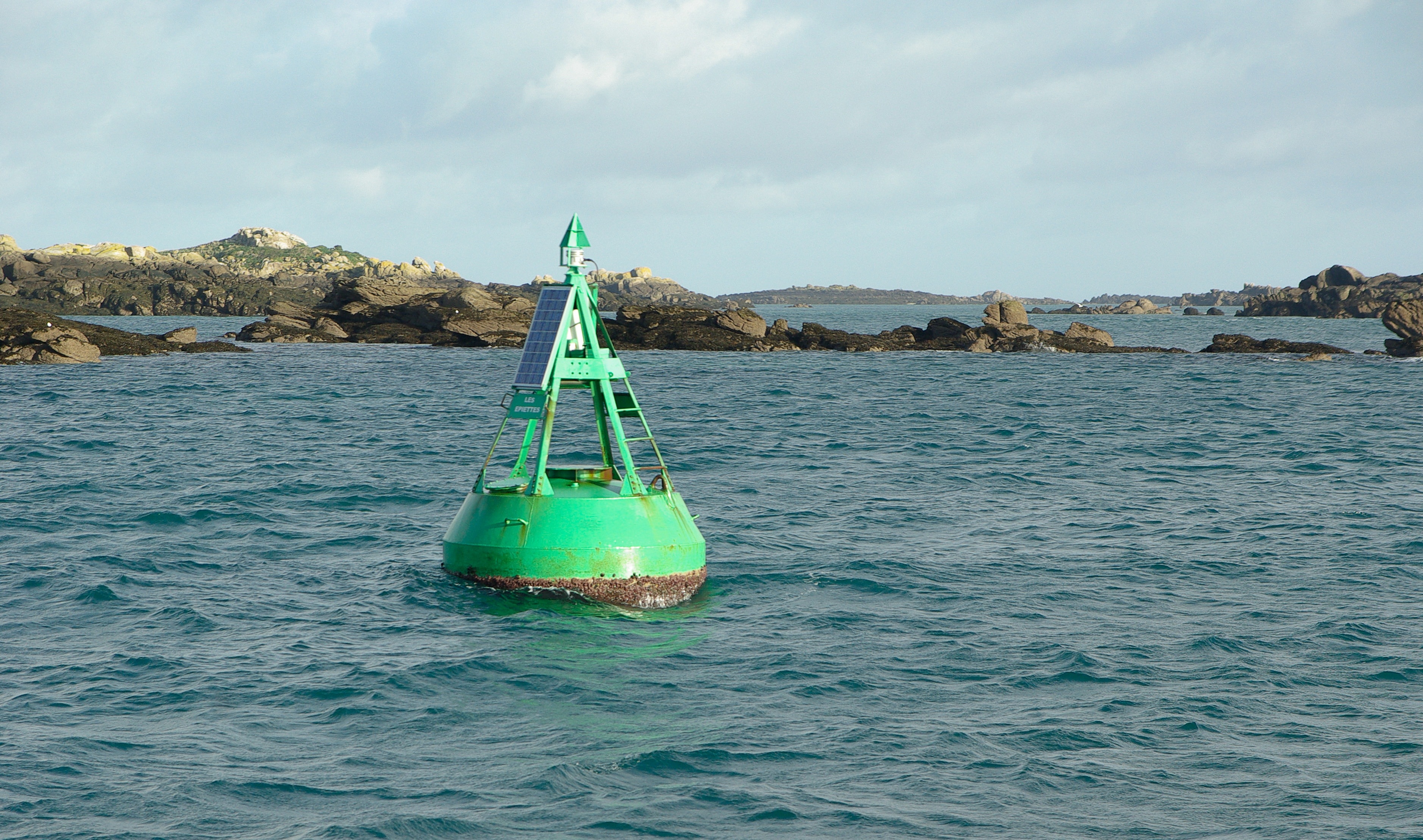 green ocean buoy