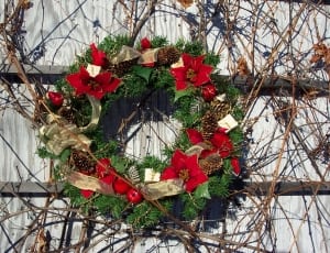 red and green christmas wreath thumbnail