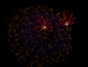 blue red and yellow fireworks thumbnail