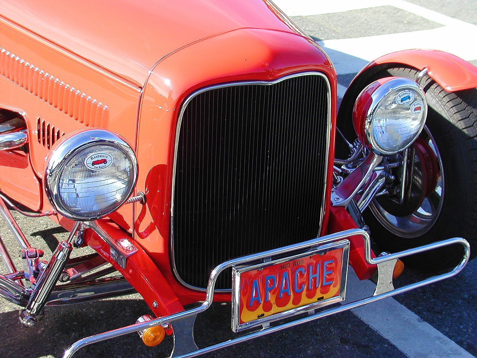 red vintage roadster