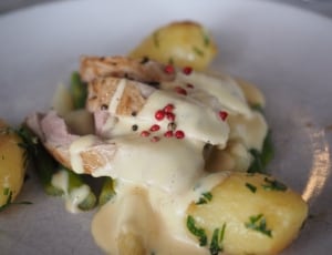 cooked meat and vegetable with cream thumbnail