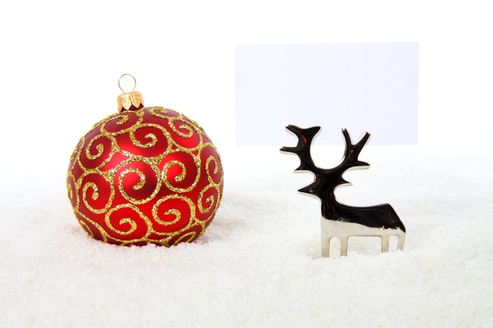 red and gold round bauble home ornament preview