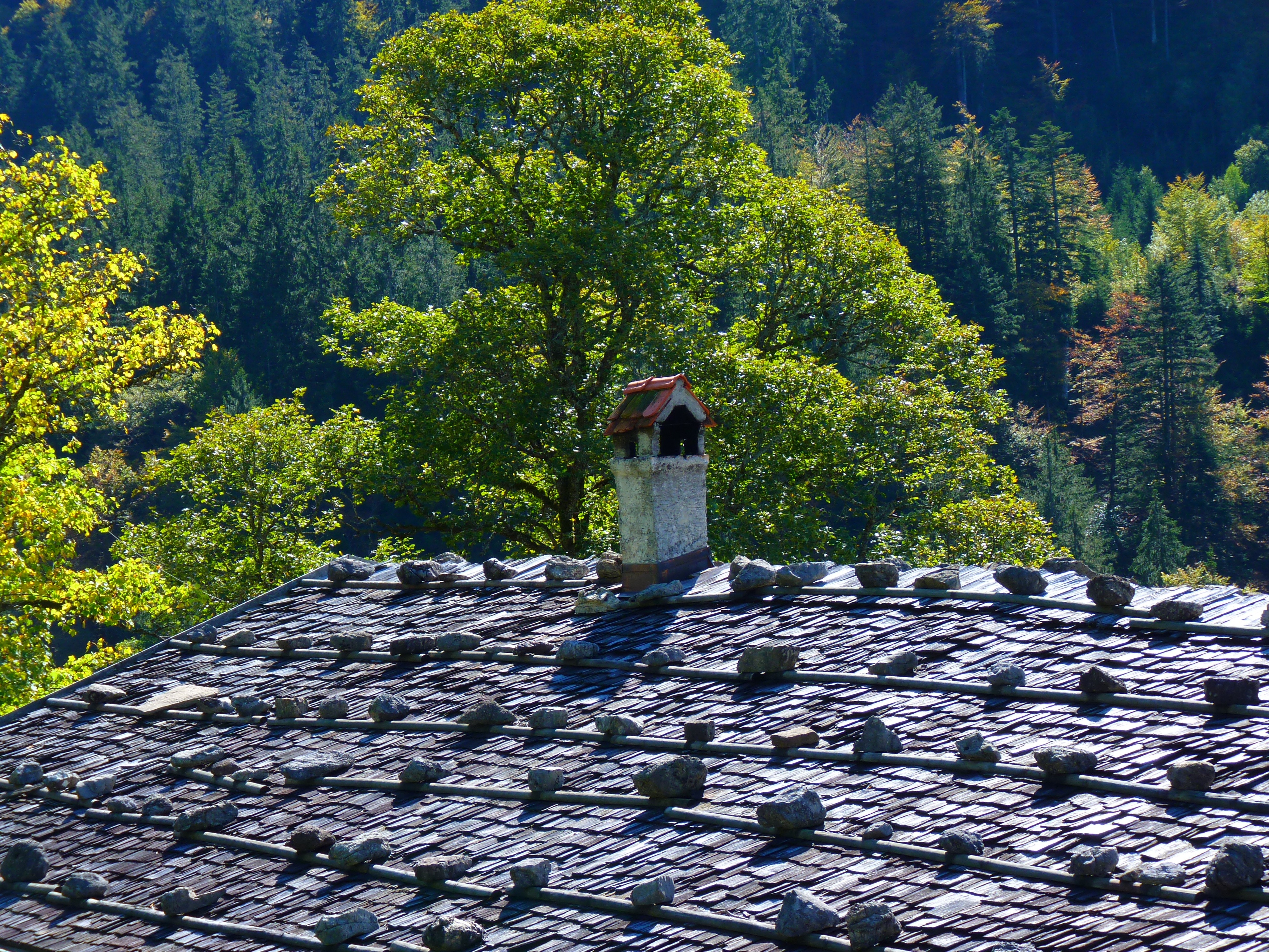 grey and brown ceramic roof