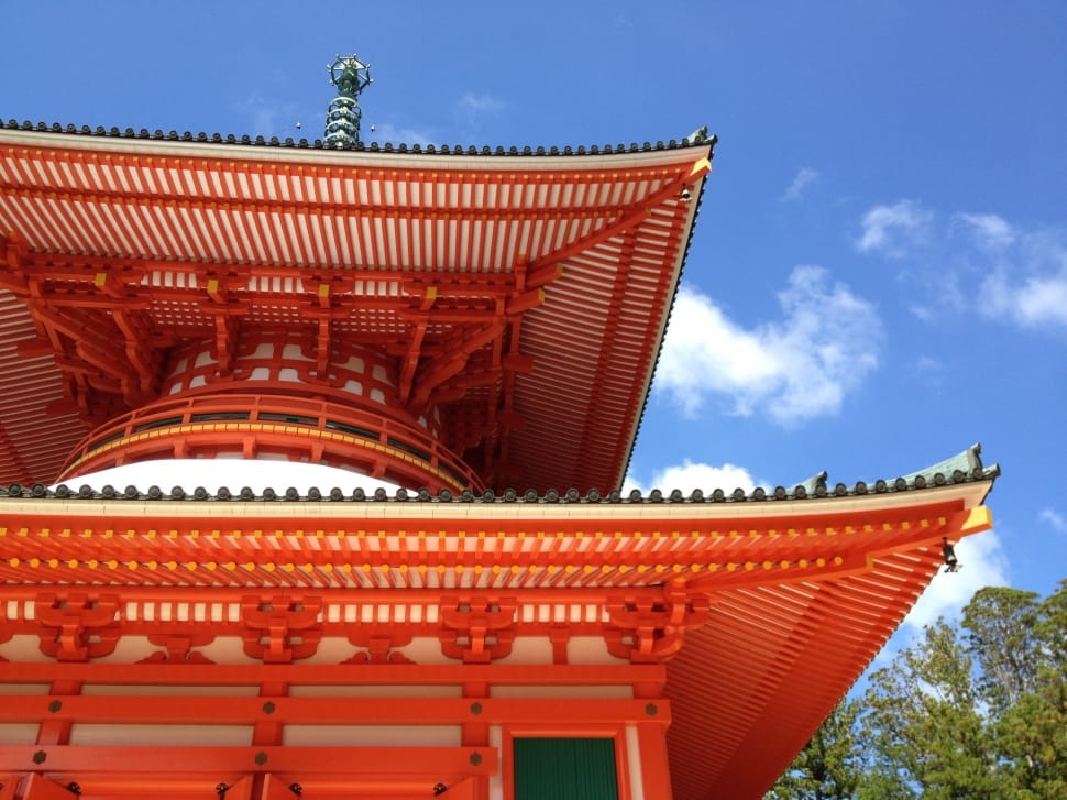red and white japanese tample preview