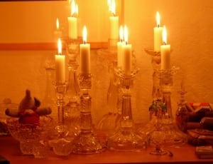 clear glass candle stands thumbnail