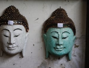 2 buddha head wall decors thumbnail