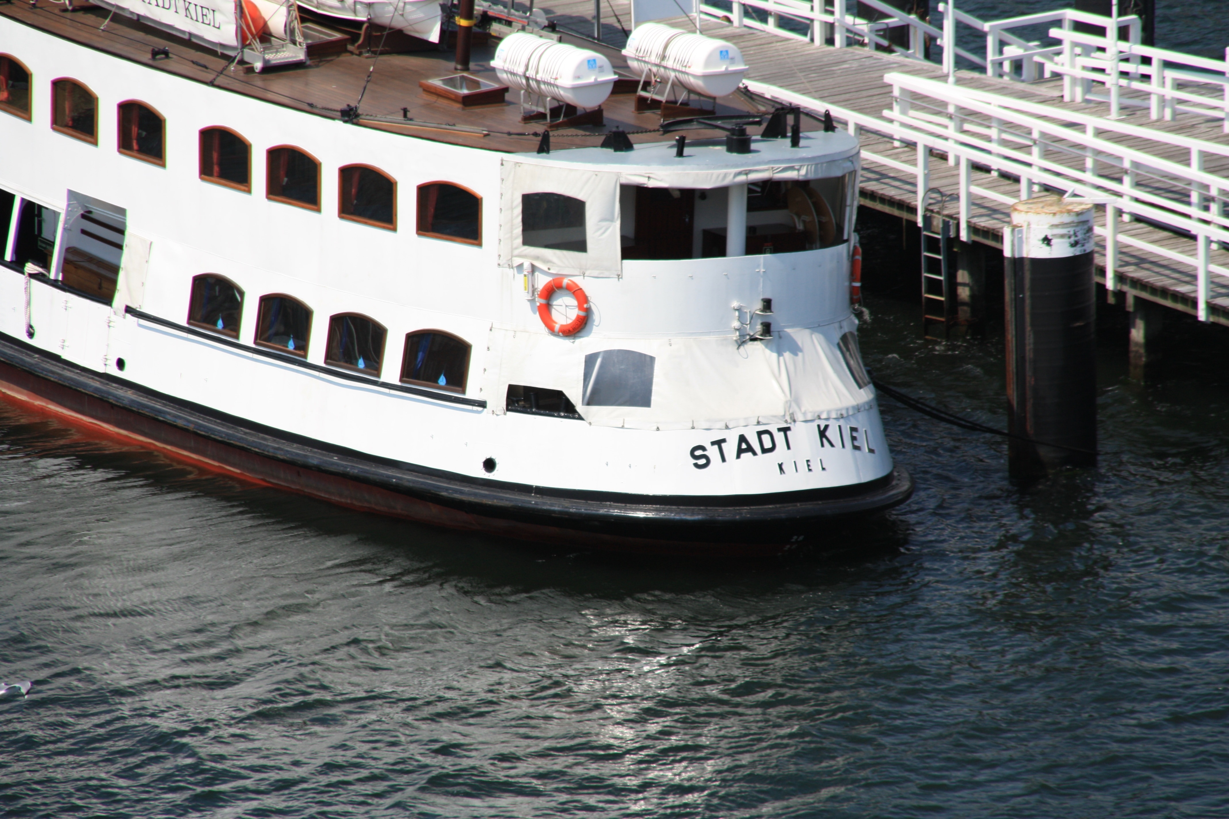 white ferry boat