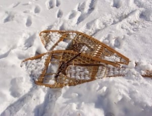 brown wooden snow shoes thumbnail
