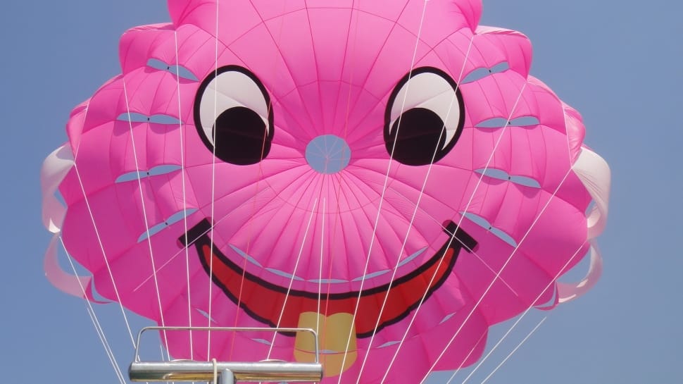pink smile hot air balloon preview