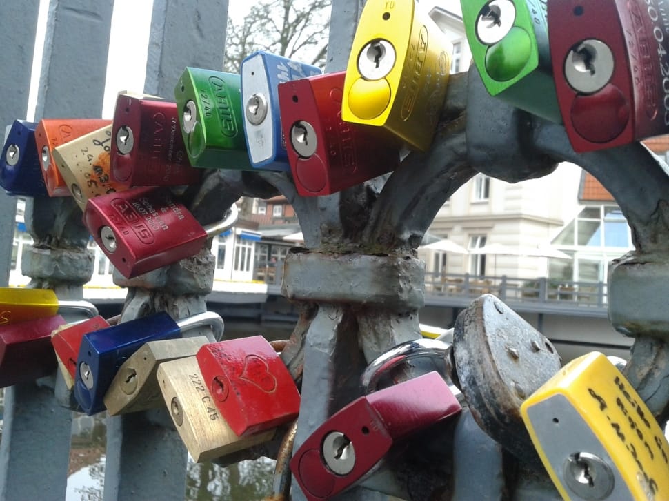 assorted color padlocks lot preview