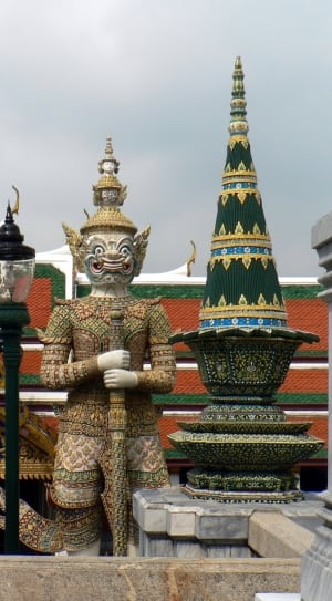 yellow white and green god statue thumbnail