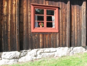 pink wooden window frame with glass thumbnail