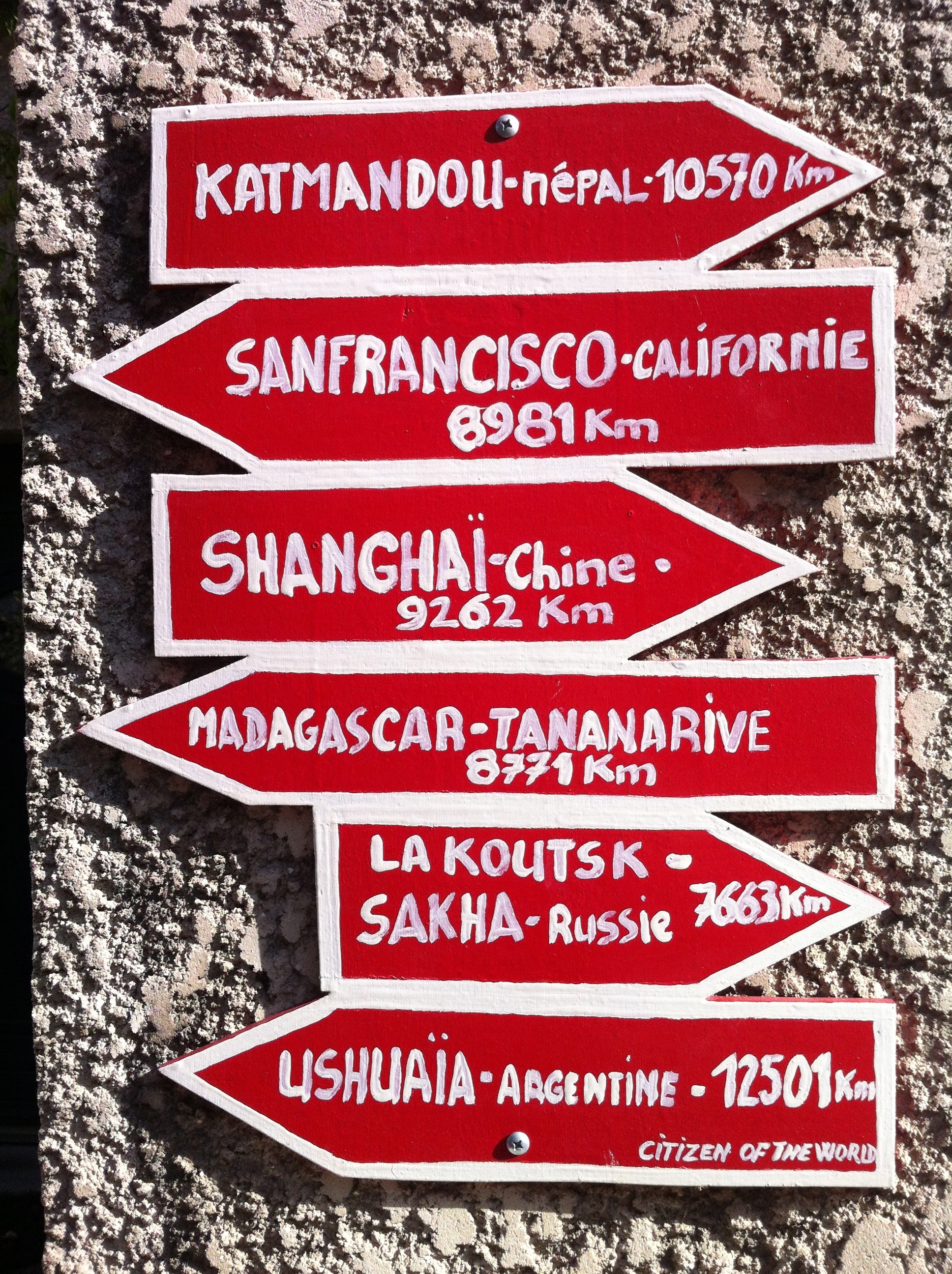 red and white signage lot