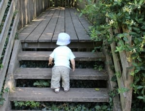 child walking on stair thumbnail