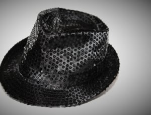 gray and black fedora hat thumbnail