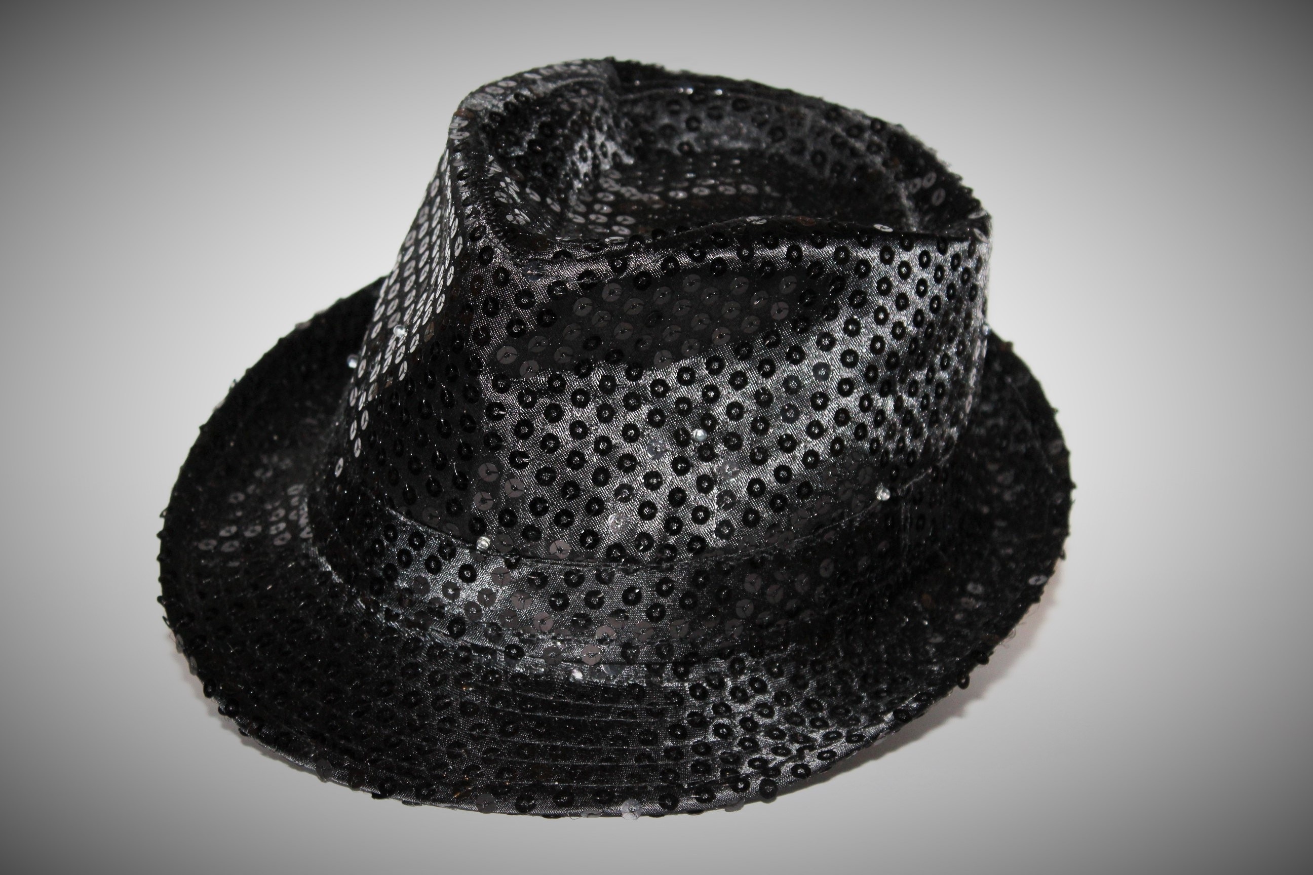 gray and black fedora hat