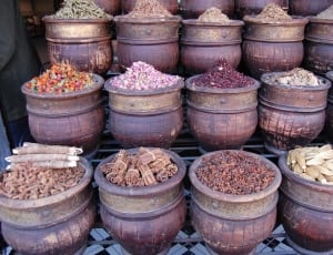 assorted spices in jars thumbnail