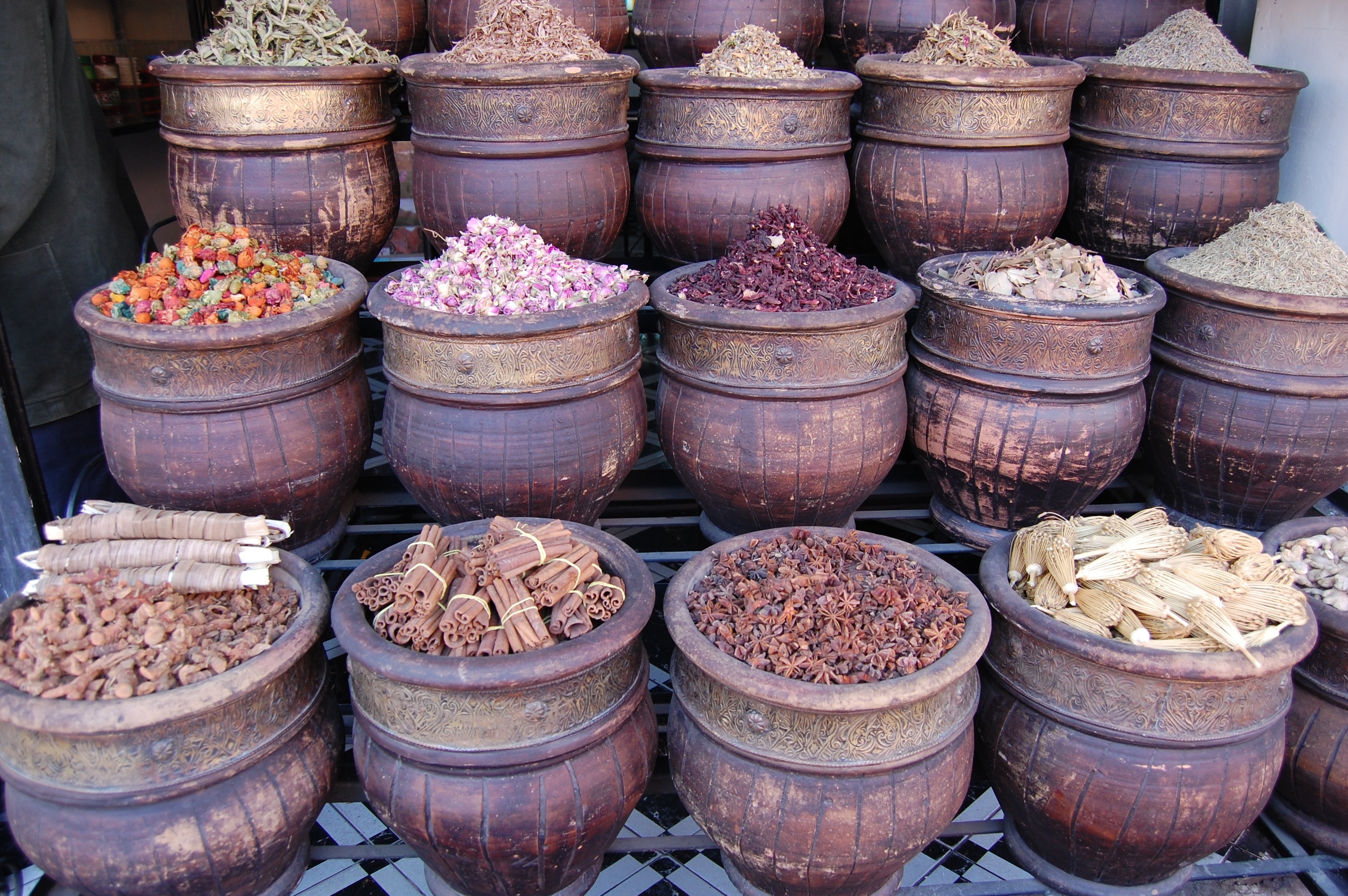 assorted spices in jars