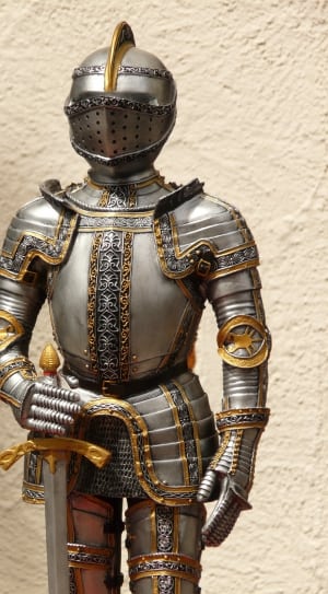 gold and gray cavaliers full armor thumbnail