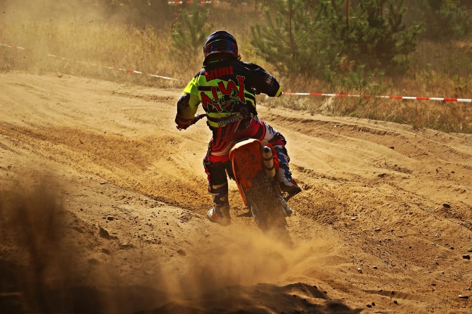 men's red black and yellow motocross suit preview