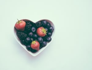 assorted fruits on heart shaped bow thumbnail
