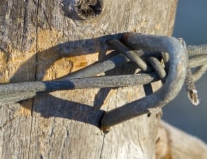 black rope and gray metal nail thumbnail
