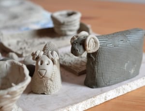 sheep clay figurines thumbnail
