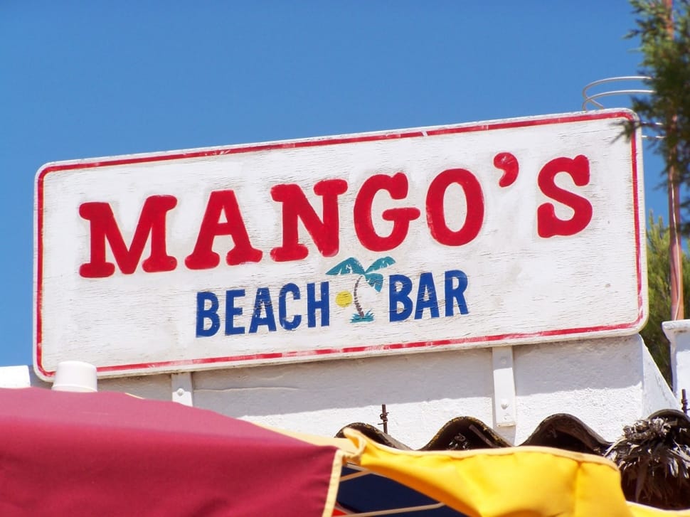 mango's beach bar signage preview