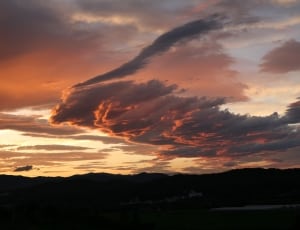image of orange black and gray clouds during golden hour thumbnail