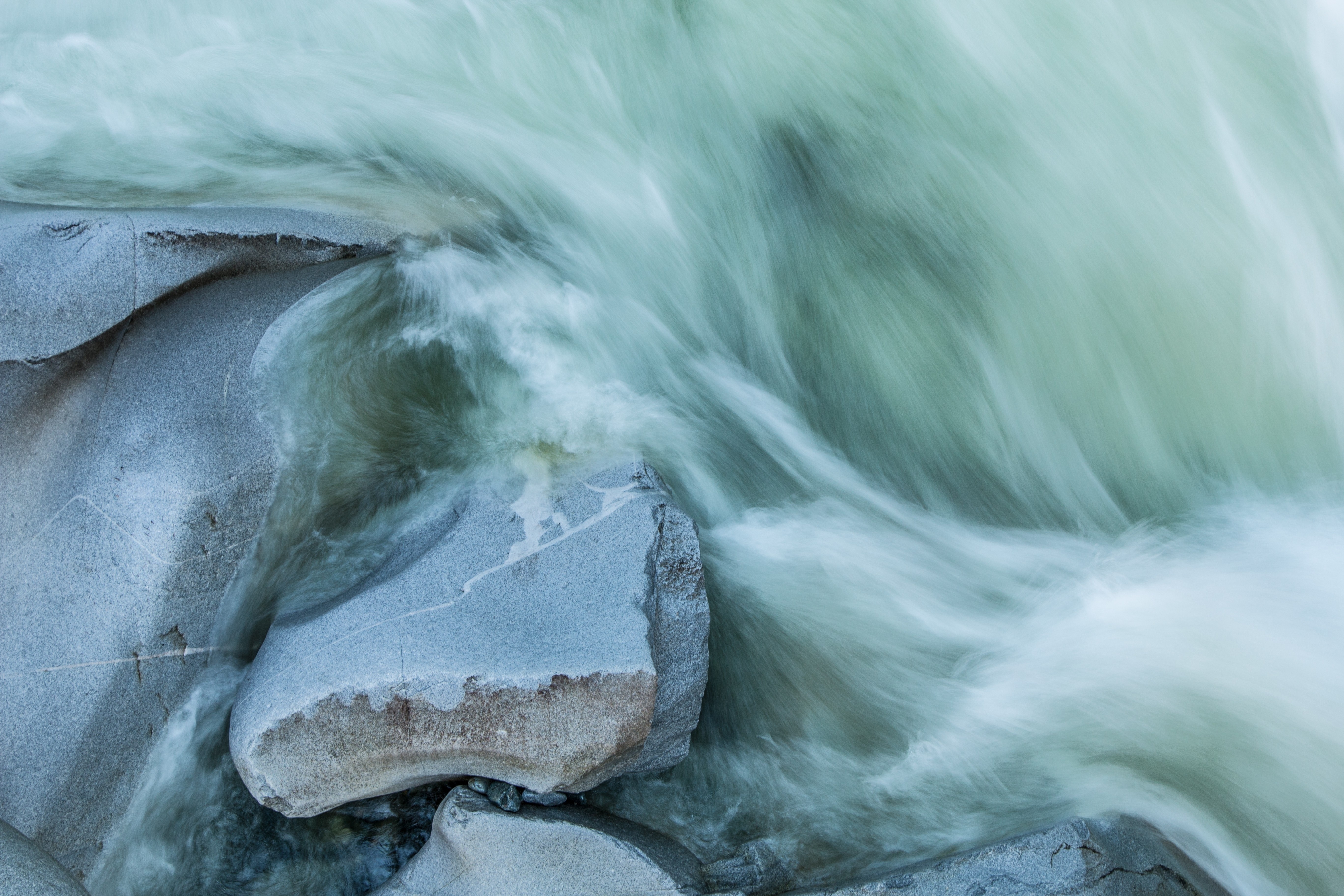 water flow on rocks