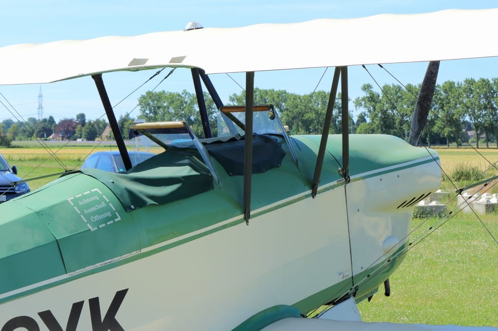 white and green plane preview