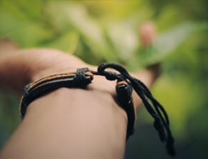 black and brown friendship bracelet thumbnail