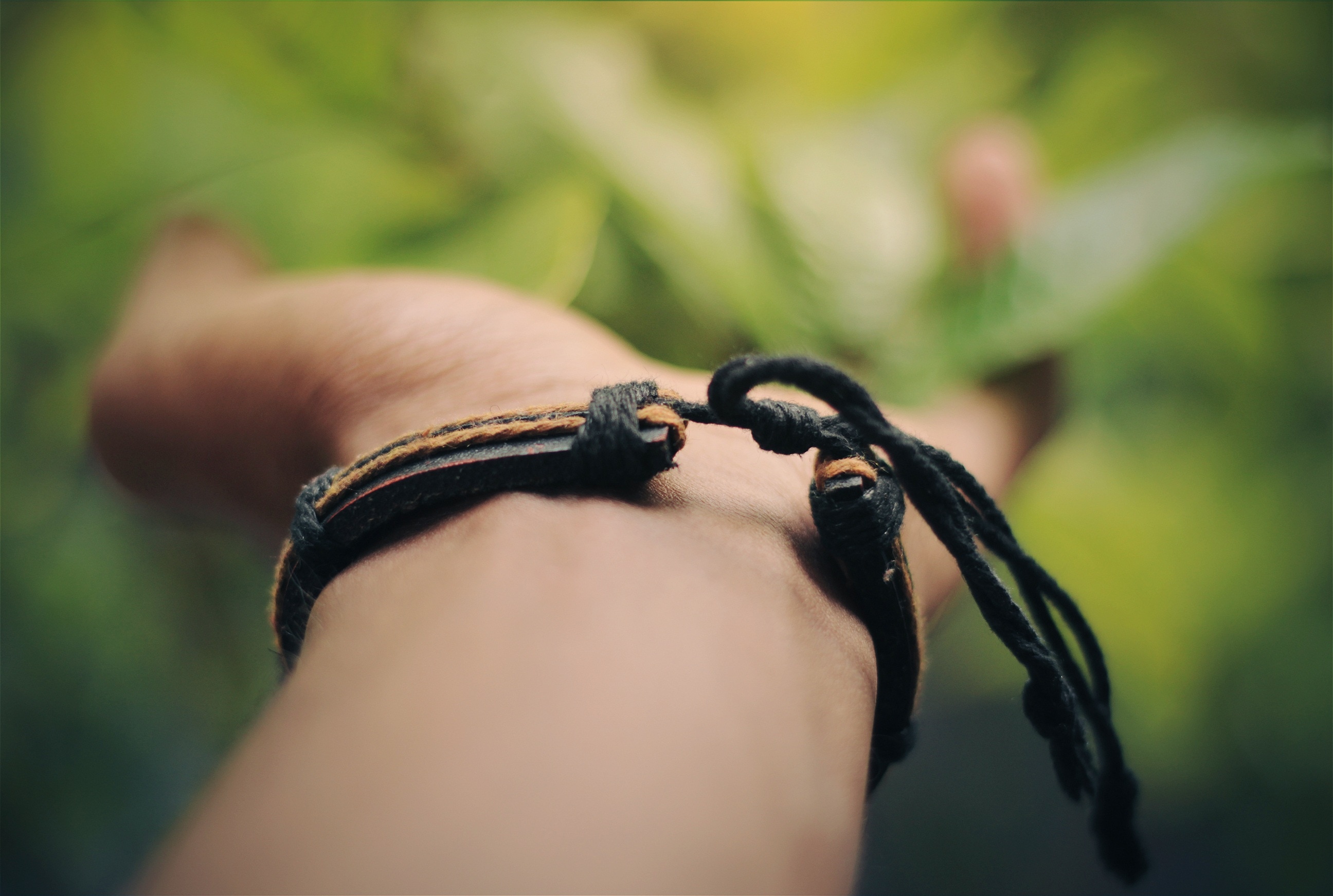 black and brown friendship bracelet